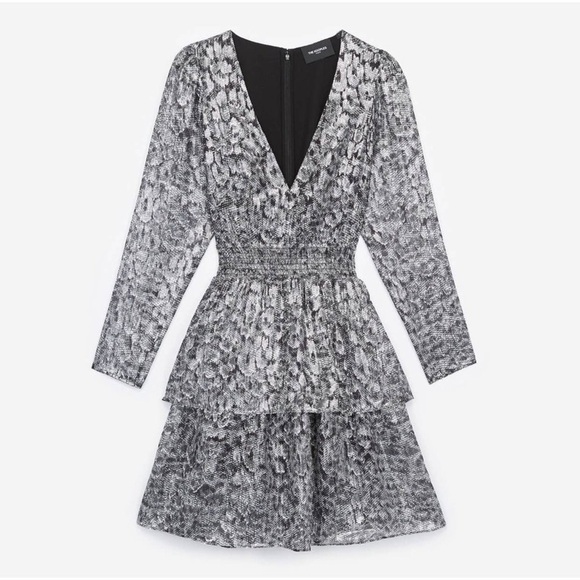 The Kooples Silver Leopard Metallic Dress (D4) - Picture 1 of 8